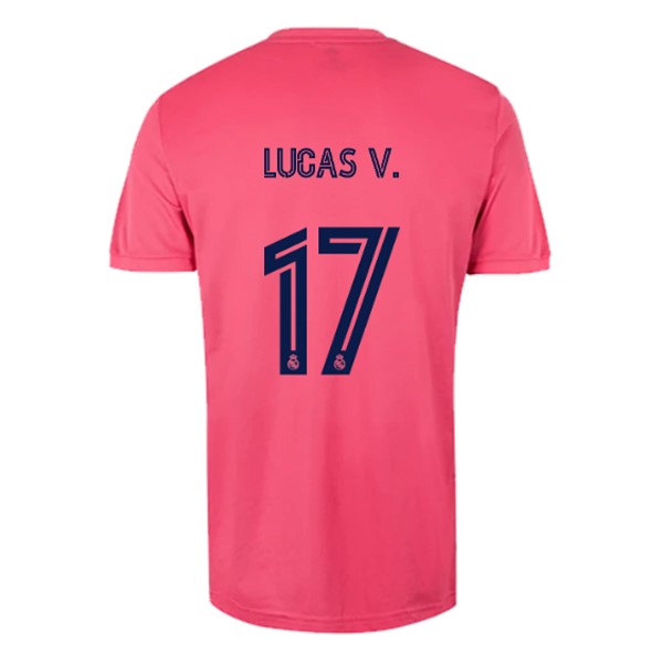 Maillot Football Real Madrid Exterieur NO.17 Lucas V. 2020-21 Rose